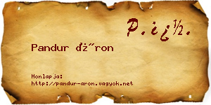 Pandur Áron névjegykártya